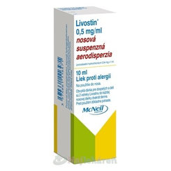 Livostin 0,5 mg/ ml proti kýchaniu, 10ml