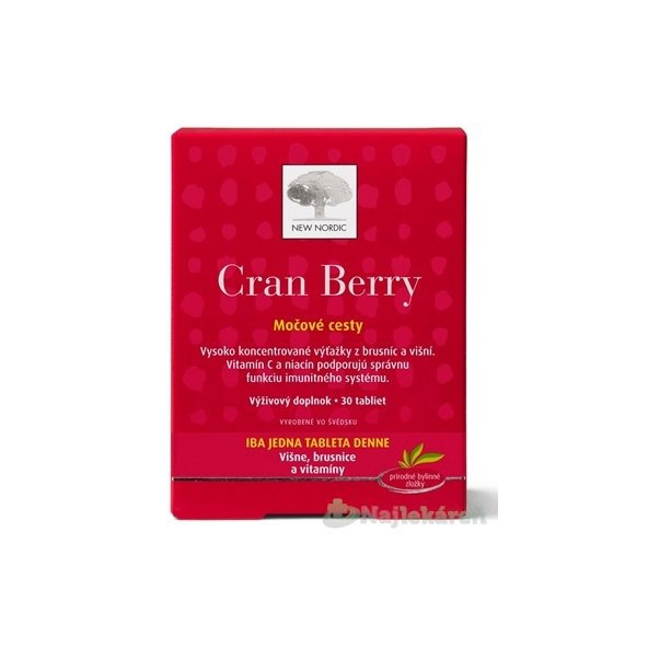 NEW NORDIC Cran Berry na močové cesty 30tbl