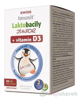 E-shop Laktobacily JUNIOR SWISS Imunit + vitamín D3