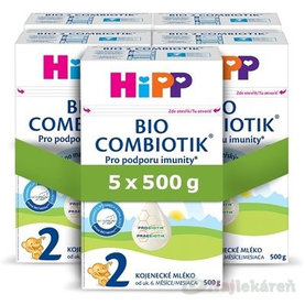 HiPP 2 BIO COMBIOTIK,následná mliečna dojčenská výživa (od ukoč. 6 m), 5x500g