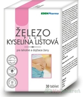 E-shop EDENPharma ŽELEZO + KYSELINA LISTOVÁ 30ks
