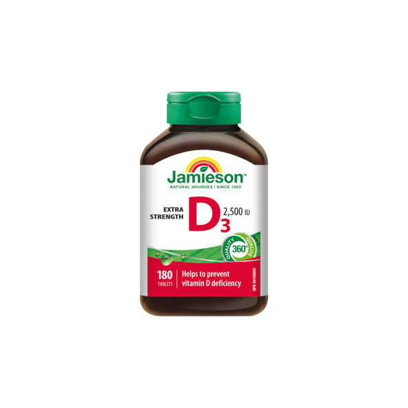 Jamieson Vitamín D3 2500 IU 180 tabliet