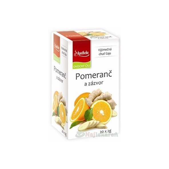 APOTHEKE PREMIER SELECTION ČAJ POMARANČ A ZÁZVOR, 20x2 g