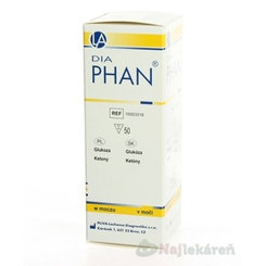 DIAPHAN na samovyšetrenie diagnostické prúžky na moč 50ks