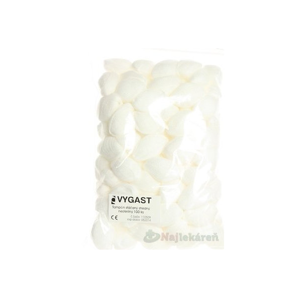 VYGAST TAMPÓN STAČANÝ GÁZOVÝ NEST. 16x15cm  stredný č.1 100ks