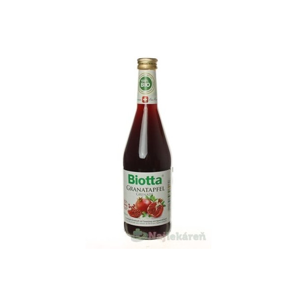 Biotta BIO šťava granátové jablko 500 ml