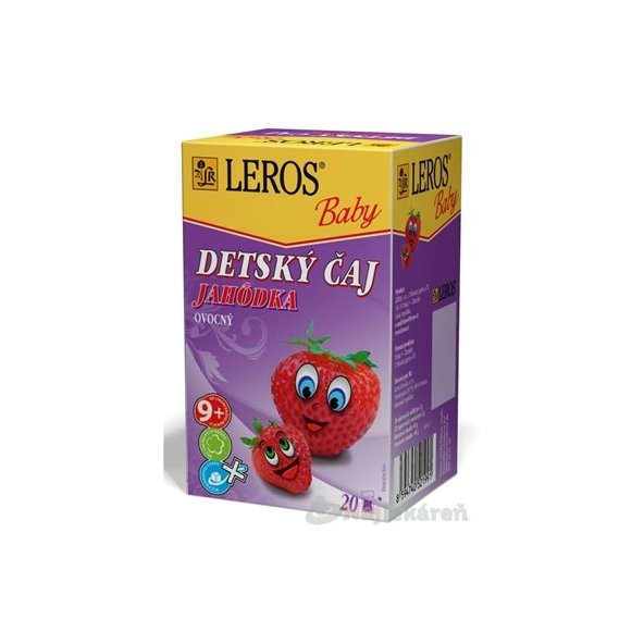 LEROS BABY DETSKÝ ČAJ JAHÔDKA, 20x2 g