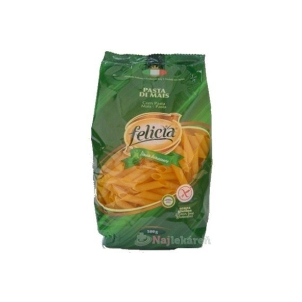 Felicia Penne Rigate, bezgluténové, kukuričné cestoviny, 500g