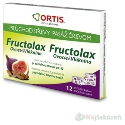 E-shop Fructolax Ovocie a vláknina KOCKY 24 ks