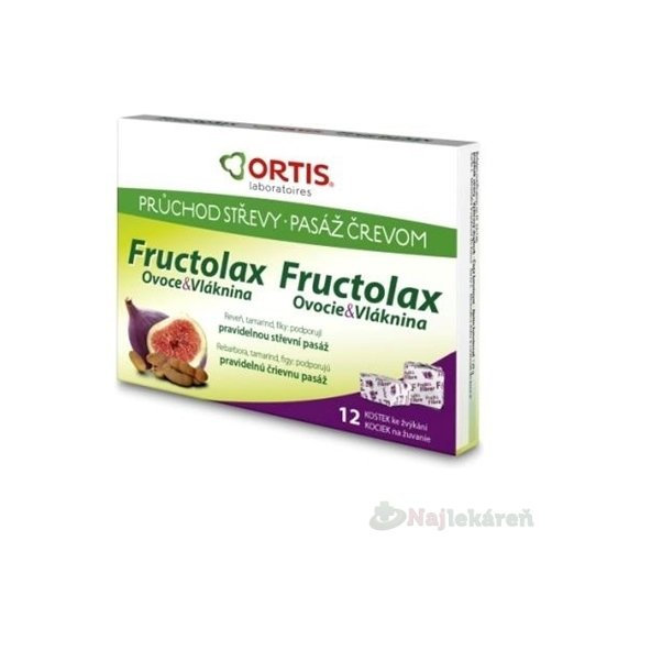 Fructolax Ovocie a vláknina KOCKY 24 ks