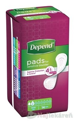 E-shop DEPEND MINI inkontinenčné vložky pre ženy 14ks