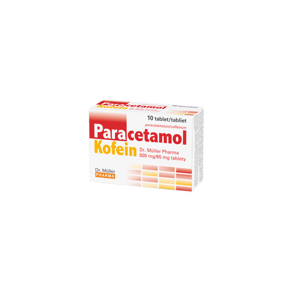 Paracetamol Kofein 500 mg/65 mg na bolesť a horúčku 10 tabliet