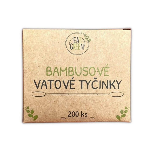 Bambusové tyčinky do uší - EatGreen - 200 ks