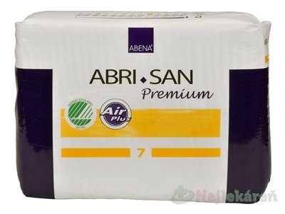 E-shop ABENA ABRI SAN Premium 7 vkladacie plienky, priedušné, 36x63 cm, savosť 2100ml 30ks
