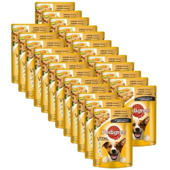 Mars PEDIGREE kapsička dog ADULT s kuracím mäsom & zeleninou v šťave 24 x 100 g