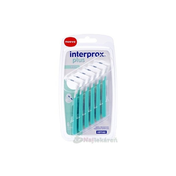 INTERPROX plus Medzizubná kefka 0,8 mm micro zelená 6 kusov