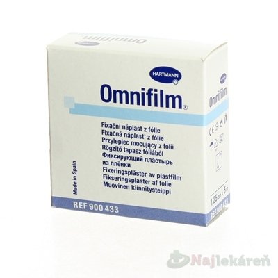 E-shop OMNIFILM hypoalergénna náplasť fixačná z transparentnej fólie (1,25cmx5m) 1ks