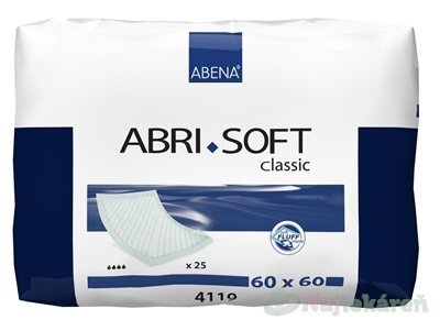 E-shop ABENA ABRI SOFT 60x60cm podložka absorpčná, savosť 1300 ml, 25ks