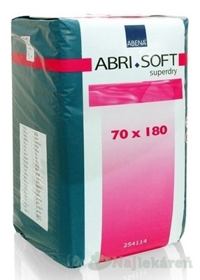 E-shop ABENA ABRI SOFT superdry 70x180cm podložka zastielacia, savosť 2000 ml, 30ks