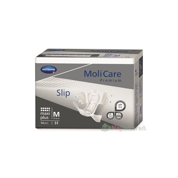 MoliCare Premium Maxi Plus M plienkové nohavičky (90-120cm), savosť 3453 ml,14ks