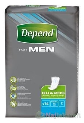 E-shop DEPEND FOR MEN inkontinenčné vložky pre mužov 14ks