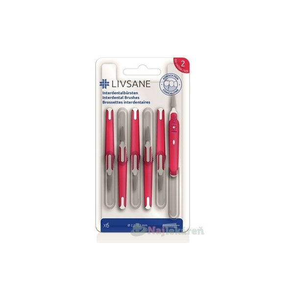 Livsane medzizubné kefky - kužel 2,2-3,2 6ks
