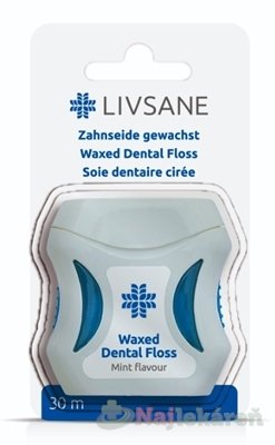 E-shop Livsane dentálna niť voskovaná, mint 30m