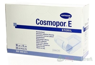 E-shop COSMOPOR E STERIL obväz na rany sterilný (10x6cm) 25 ks