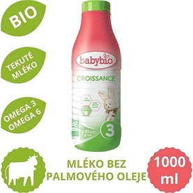 BABYBIO Croissance 3 tekuté dojčenské bio mlieko, 1x1 l