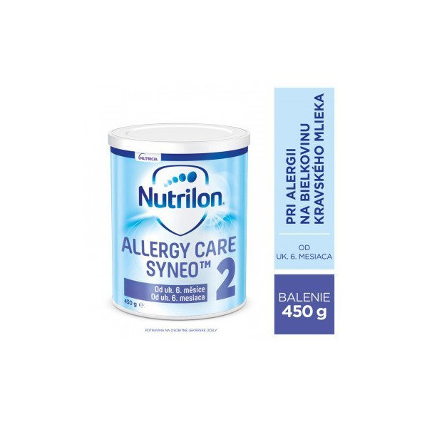 Nutrilon 2 ALLERGY CARE SYNEO, špeciálna mliečna výživa (od ukonč. 6 m) 450 g
