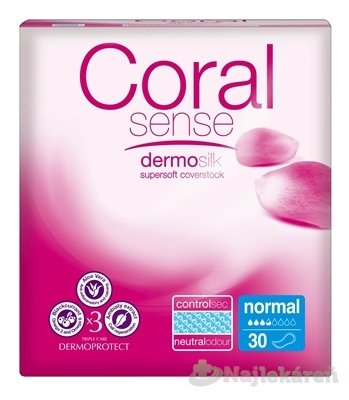 E-shop Coral Sense Normal vložky inkontinenčné, pre ženy, 25cm, 30ks