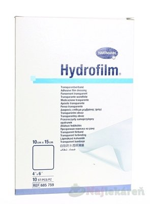 E-shop HYDROFILM samolepiaci transparentný obväz (10x15 cm) 10ks