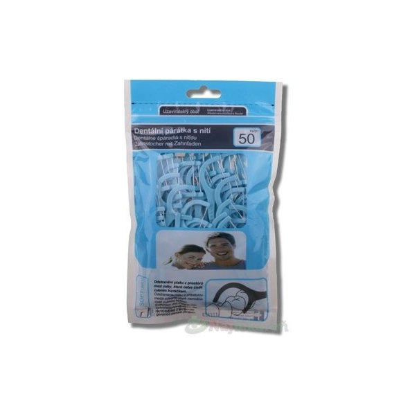 SOFTdent Dentálne špáradlá s niťou 50 kusov