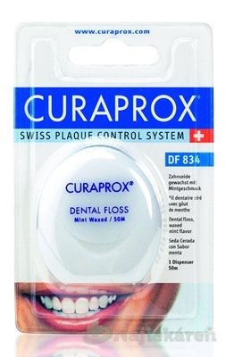 E-shop CURAPROX DF 834 zubná niť voskovaná (50 m) s mätovou príchuťou 1 kus