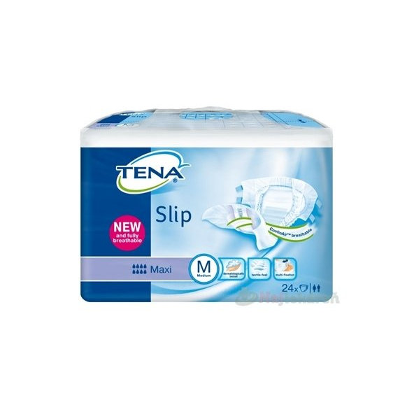 TENA Slip Maxi M plienkové nohavičky obvod bokov 73-122cm savosť 3260ml 24ks