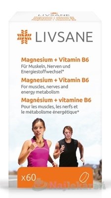 E-shop Livsane magnézium + vitamín B6 60 tabliet