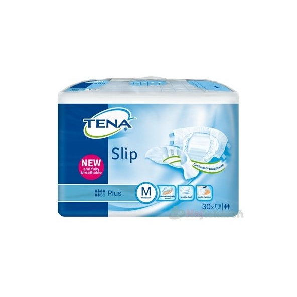 TENA SLIP PLUS MEDIUM plienkové nohavičky obvod bokov 73-122cm savosť 2165ml 30ks