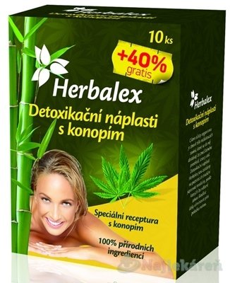 E-shop Herbalex Detoxikačné náplasti s konopou na detoxikáciu organizmu 14 ks