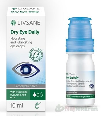 E-shop Livsane očné kvapky na suché oči 0,1%HA 10M