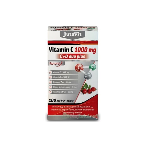 JUTAVIT VIT.C 1000MG+D3 DUO 100TBL