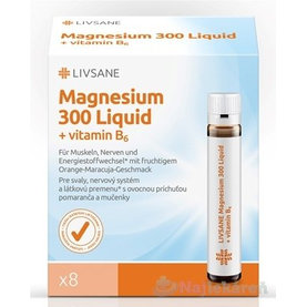 Livsane tekuté magnézium  s vitamínom B6 8x30ml