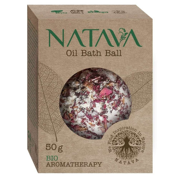 Olejová guľa do kúpeľa Ruža NATAVA 50g