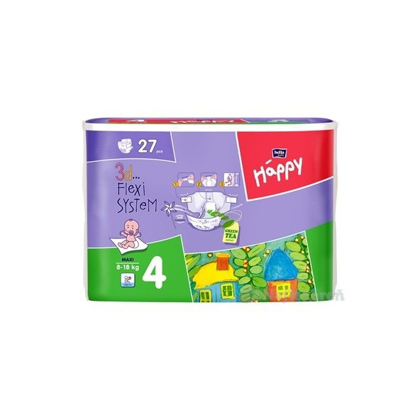 Bella HAPPY 4 MAXI detské plienky, 27ks