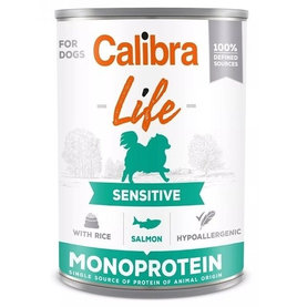 Calibra dog Adult Life sensitive Salmon & Rice konzerva pre psy 6x400g