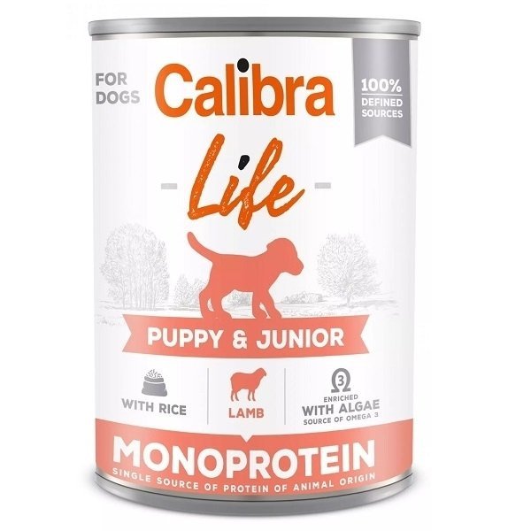 E-shop Calibra KONZERVA dog Puppy & Junior Life Lamb & Rice 6 x 400g