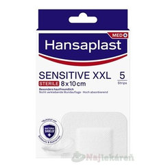 Hansaplast MED SENSITIVE XXL náplasť (8x10 cm), 5ks