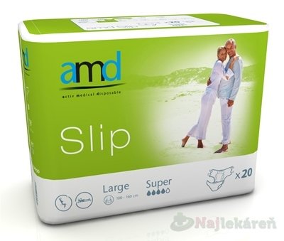 E-shop AMD Slip Super, inkontinenčné plienky (veľkosť L), 1x20 ks