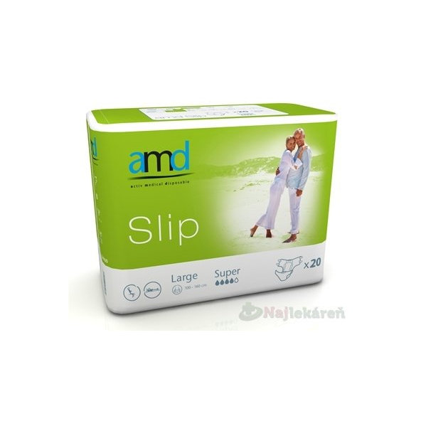 AMD Slip Super, inkontinenčné plienky (veľkosť L), 1x20 ks