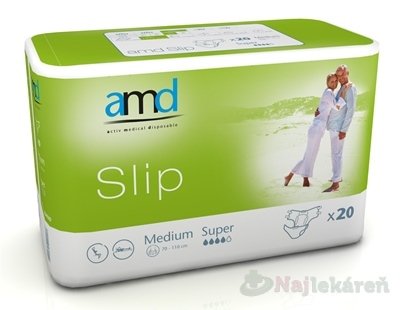 E-shop AMD Slip Super, inkontinenčné plienky (veľkosť M), 1x20 ks