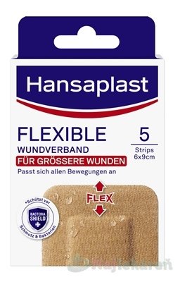 E-shop Hansaplast FLEXIBLE XXL náplasť elastická, 6x9cm 5ks